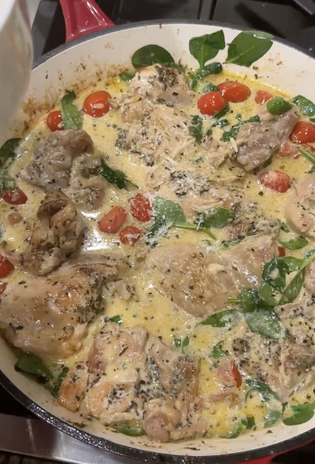 Italian Chicken with Creamy Tomato Spinach Sauce