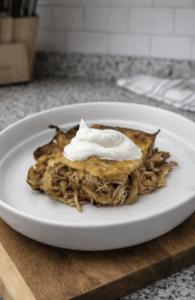 Chicken Enchilada Casserole with Homemade Verde Sauce